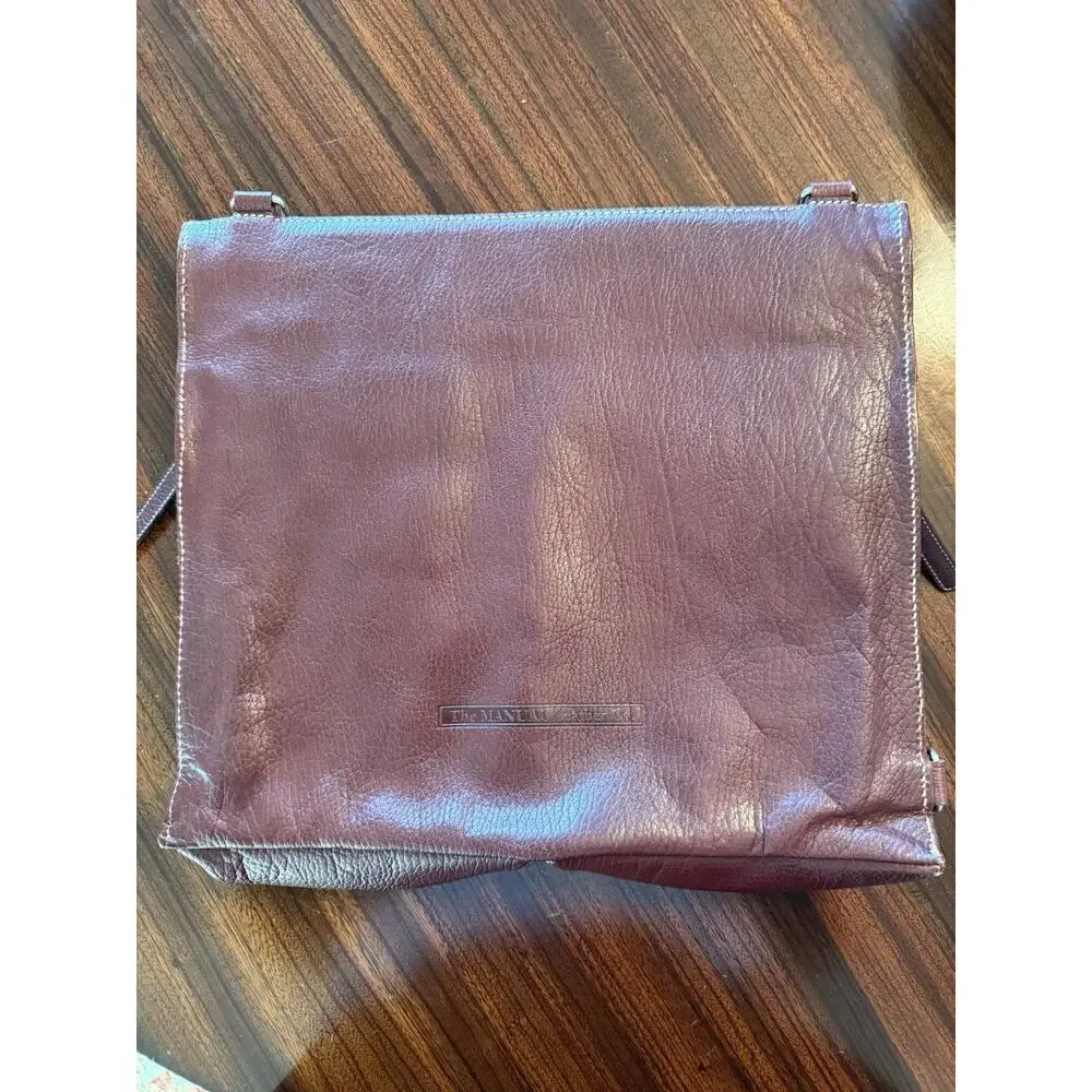 The Manual Co Genuine Leather Dark Brown Unisex Satchel/Messenger/Cross Body Bag